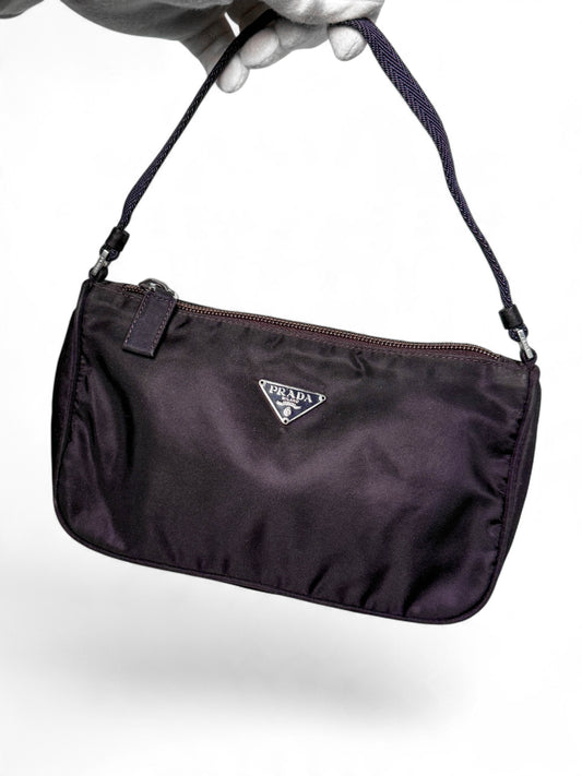 Prada Nylon Pochette Dark Purple