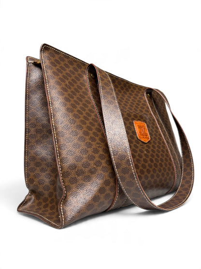 Celine Vintage Brown Macadam Tote Bag