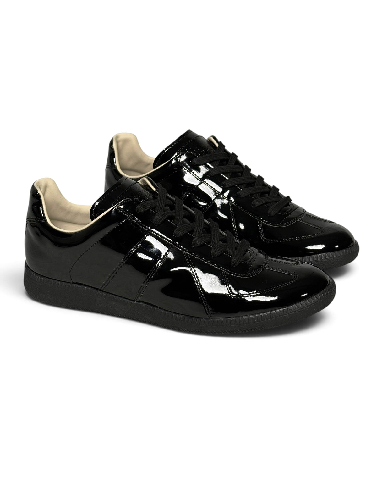 Maison Margiela Black Patent Leather GATs (41)