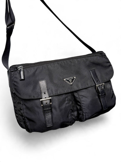 Prada Large Messenger Bag Nylon/Saffiano Leather