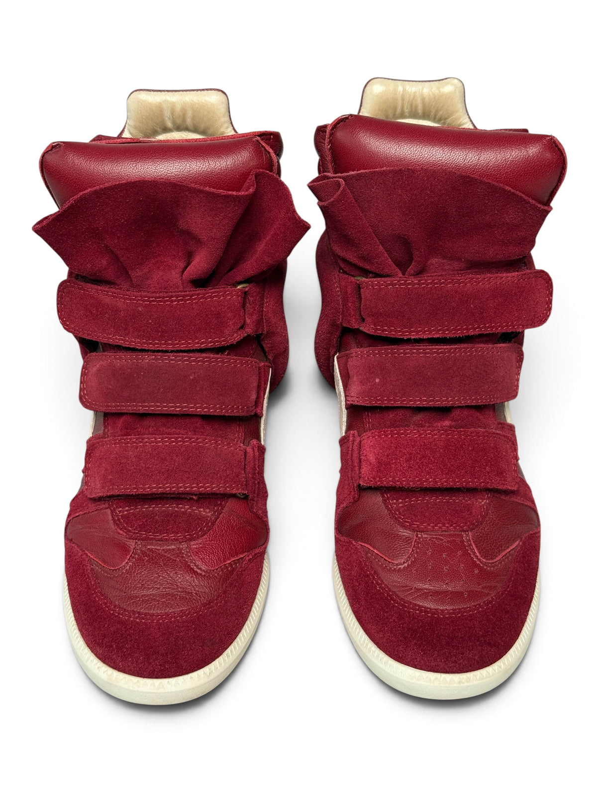 Isabel Marant Bekett Wedge Sneaker Dark Red/White