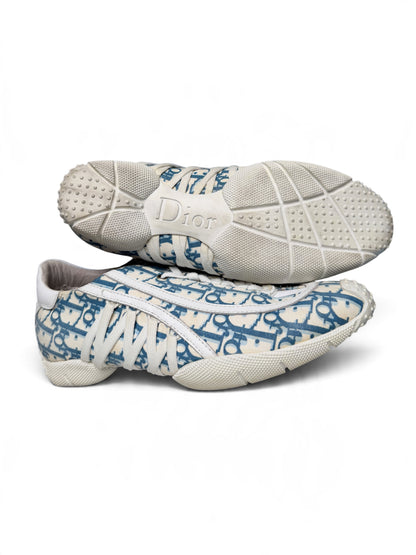 Dior Vintage Monogram Sneaker Canvas/Leather Blue/White