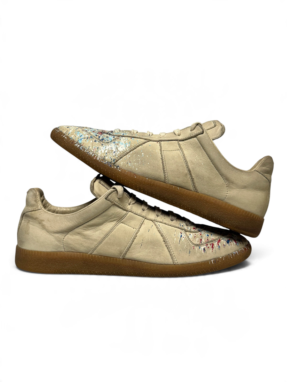 Maison Margiela Replica Low Paint Splatter Cream