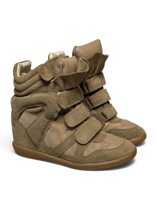 Isabel Marant Bekett Wedge Sneaker Taupe (37)