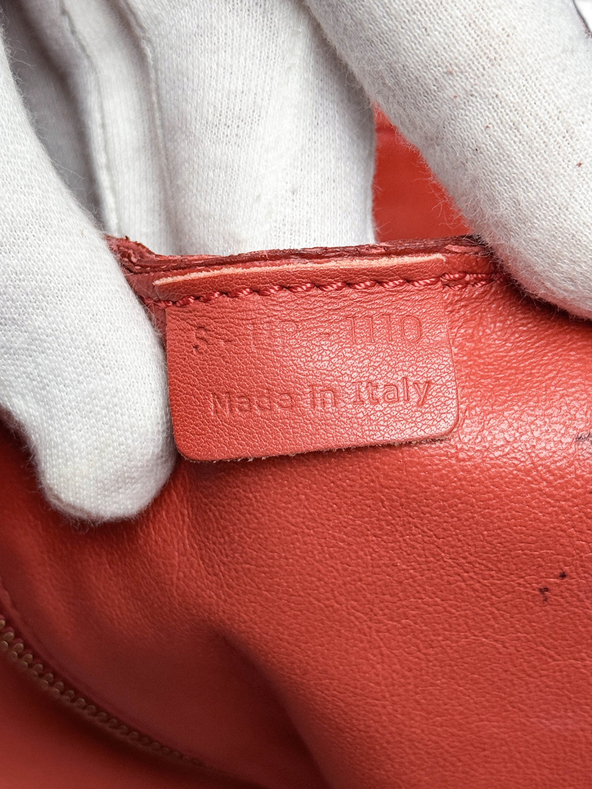 Celine Mini Luggage Leather Handbag Red