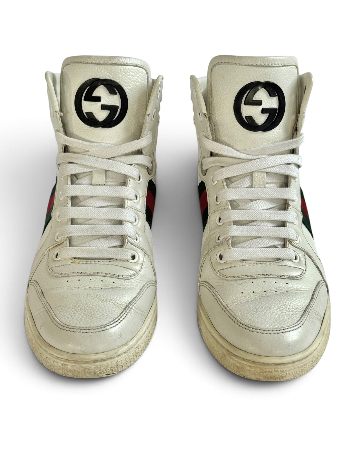 Gucci Retro High-Top Sneakers White (38)