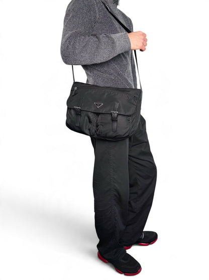 Prada Large Messenger Bag Nylon/Saffiano Leather