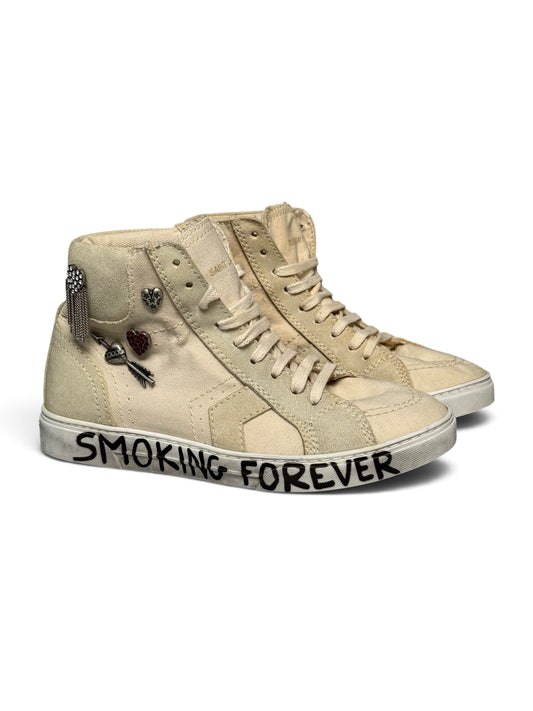 Yves Saint Laurent Smoking Forever High-Top Sneaker (36)