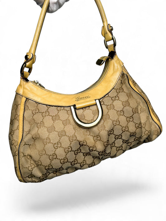 Gucci Vintage Abbey D-Ring Bag Leather/Canvas