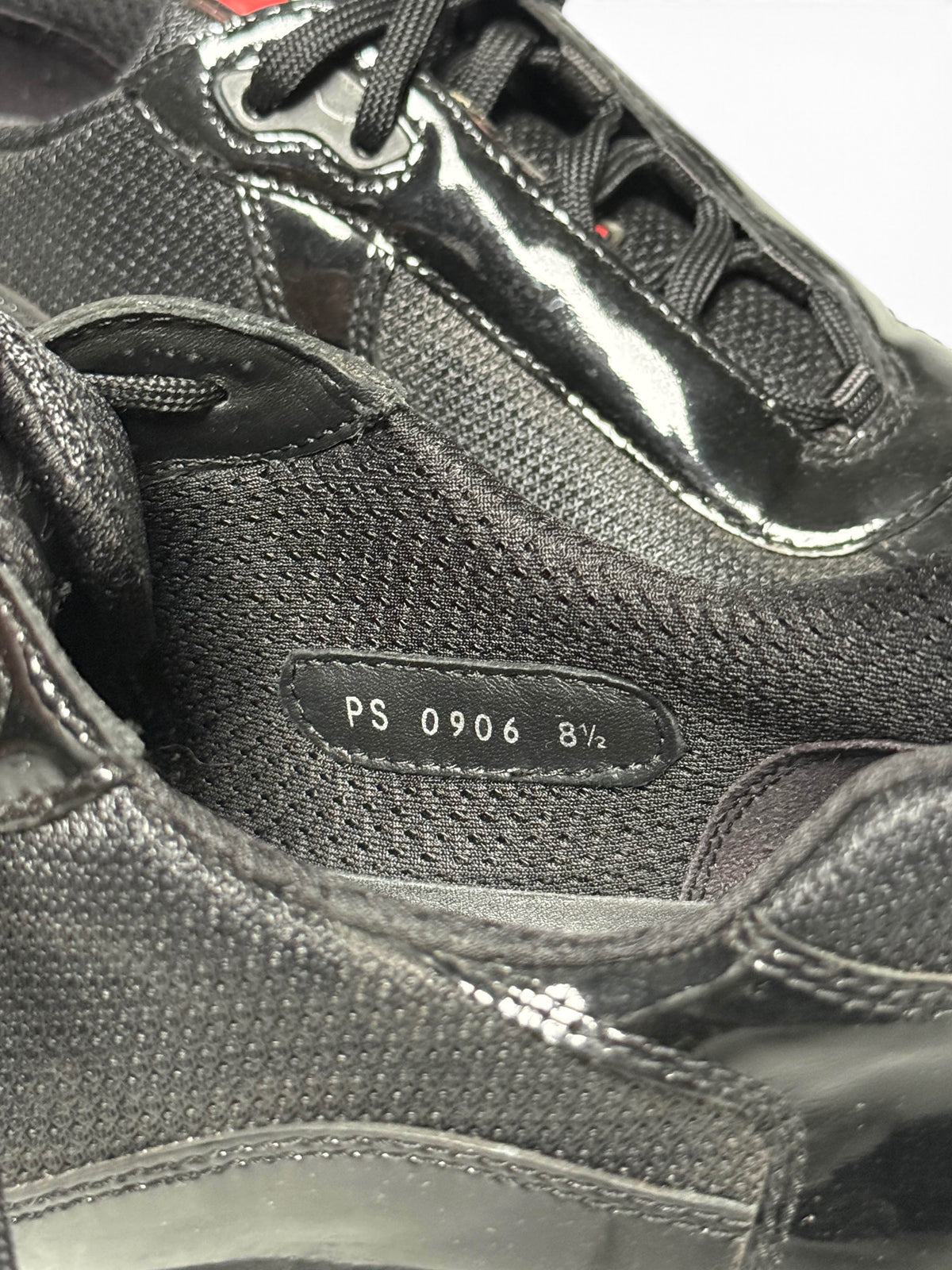 Prada Vintage America's Cup Black Patent Leather