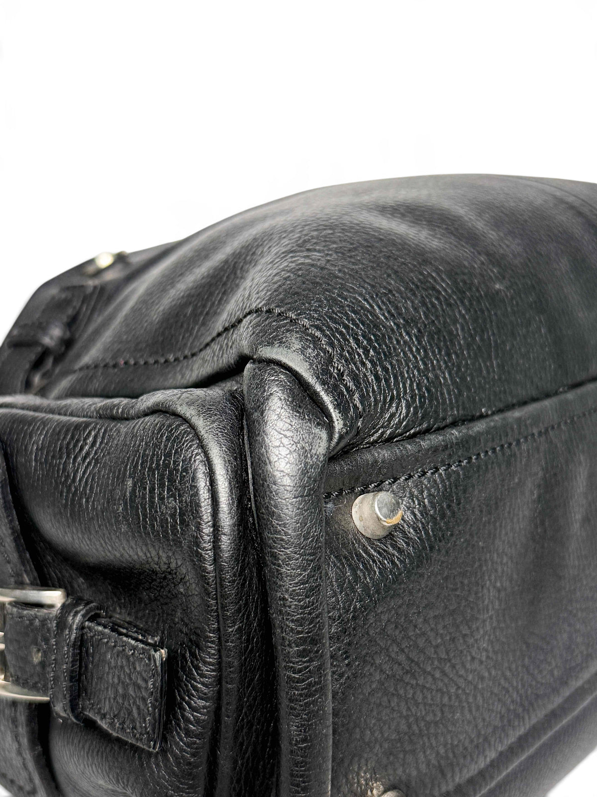 Prada Vitello Daino Black Leather Tote Bag