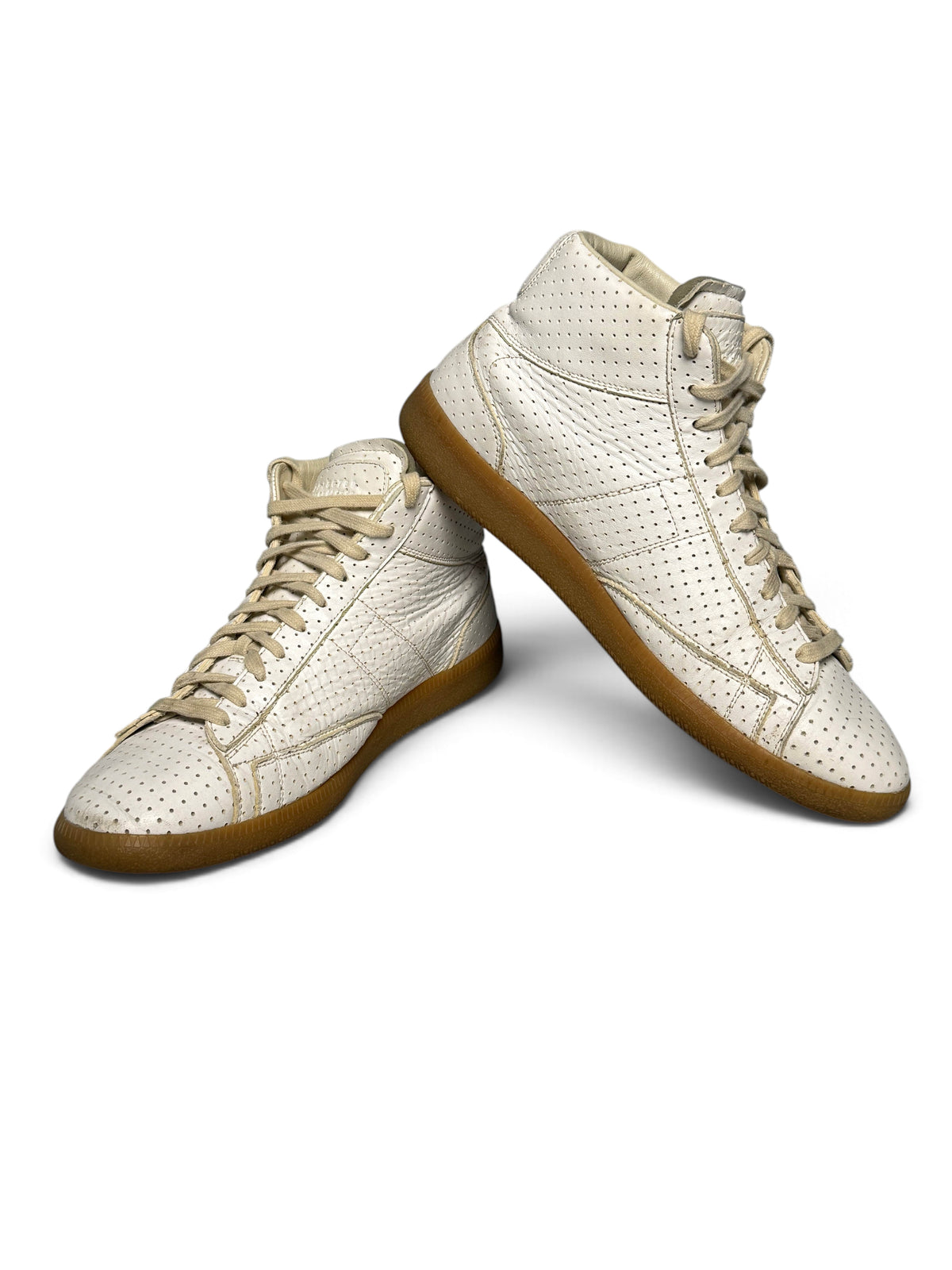 Maison Margiela High-Top Perforated Leather White (45)