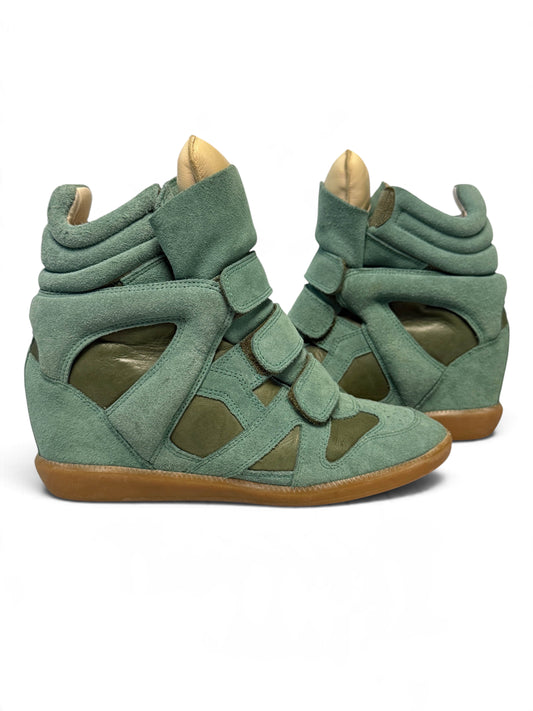 Isabel Marant Bekett Wedge Sneaker Turquoise
