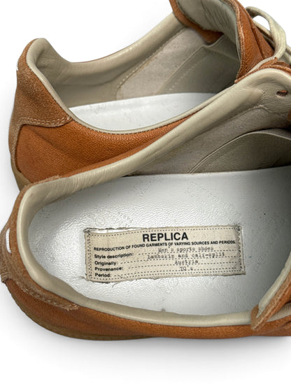Maison Margiela Replica Low Grained Leather Caramel (43)