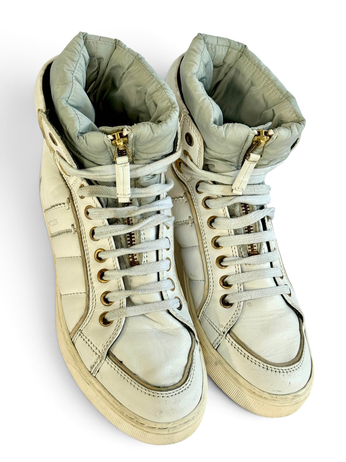 Moncler Hybrid Leather High-Top Sneakers (39)
