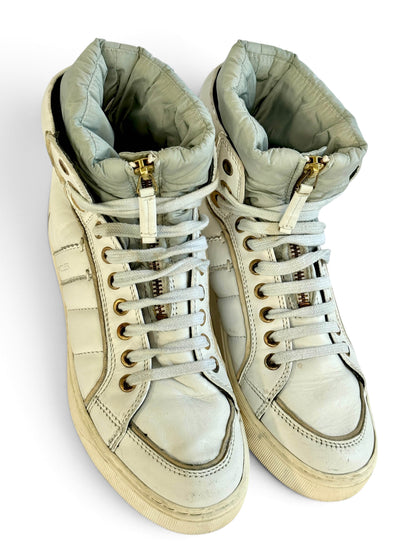 Moncler Hybrid Leather High-Top Sneakers (39)