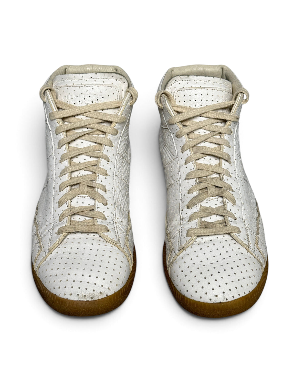 Maison Margiela High-Top Perforated Leather White (45)
