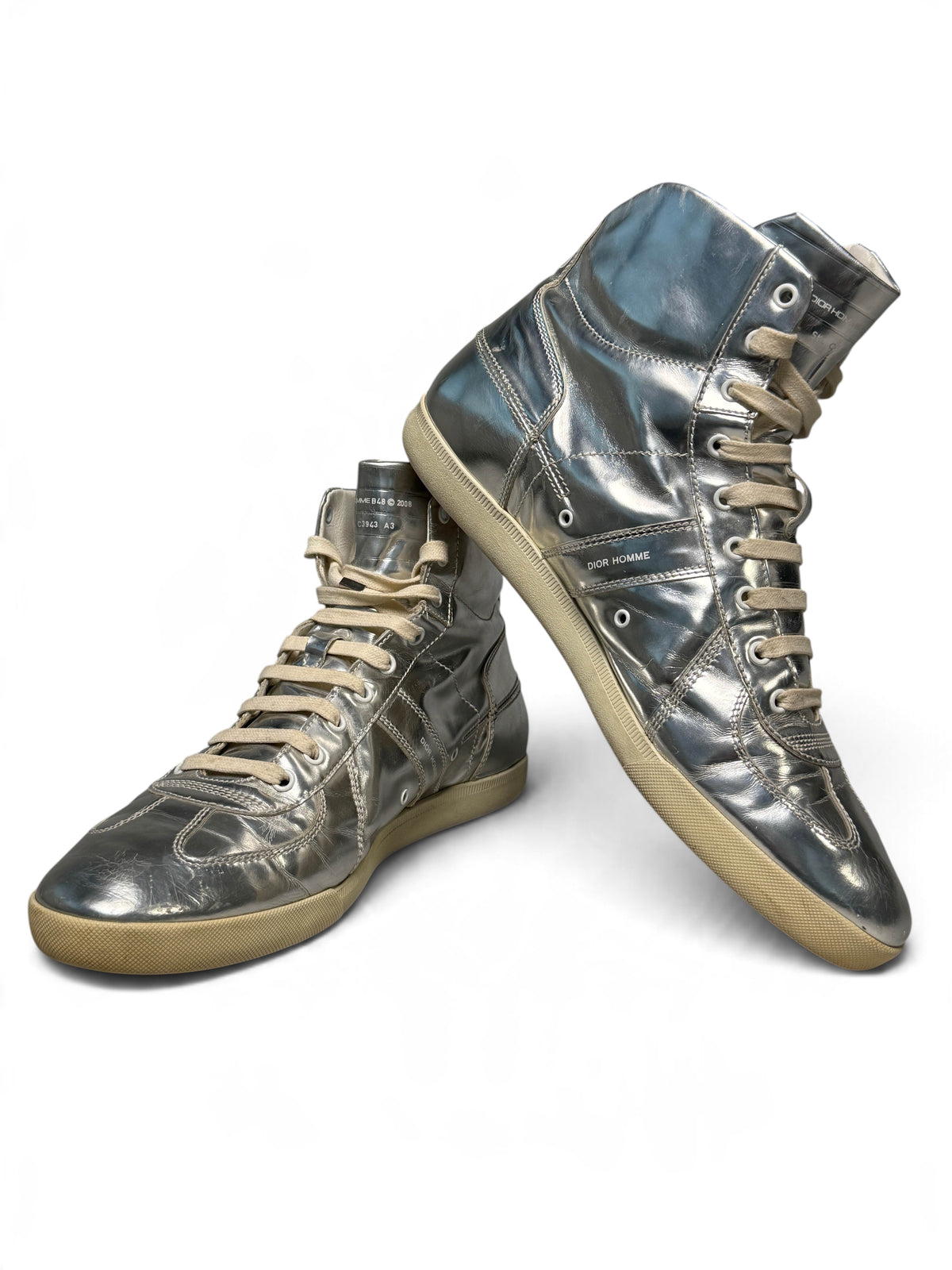 Dior Homme B48 High-Top Sneaker Silver