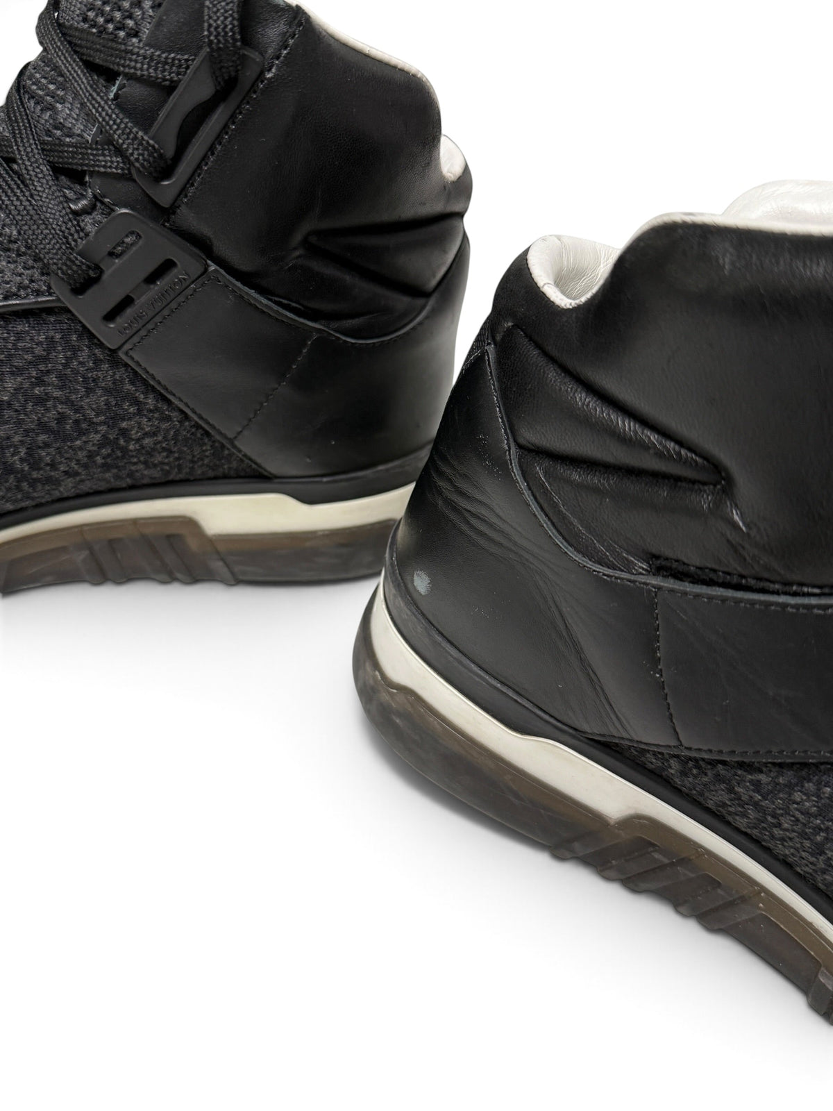Louis Vuitton SS2015 Black Trailblazer Knit/Leather Strap Sneaker (44)