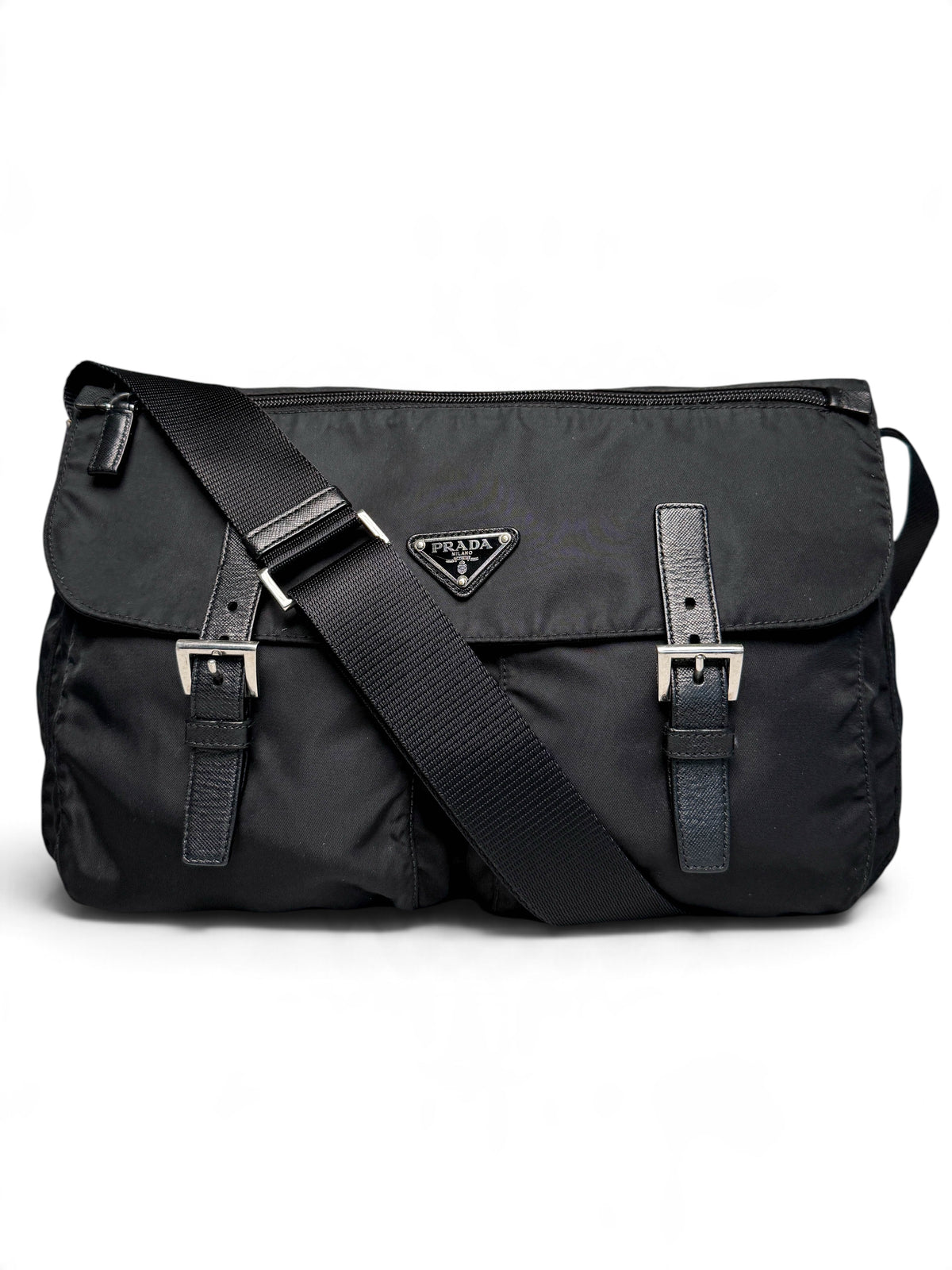 Prada Large Messenger Bag Nylon/Saffiano Leather