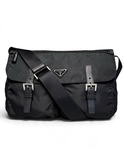 Prada Large Messenger Bag Nylon/Saffiano Leather