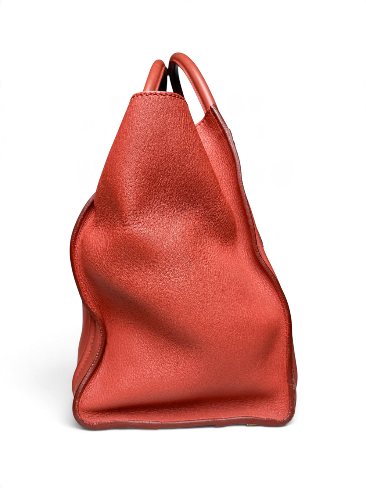 Celine Mini Luggage Leather Handbag Red