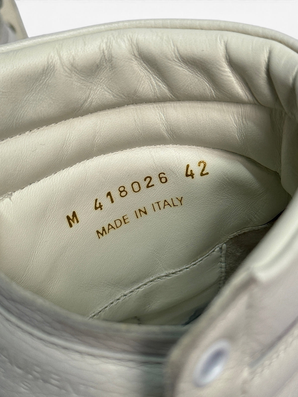Saint Laurent SL/10H Hightop White Perforated Leather (42)