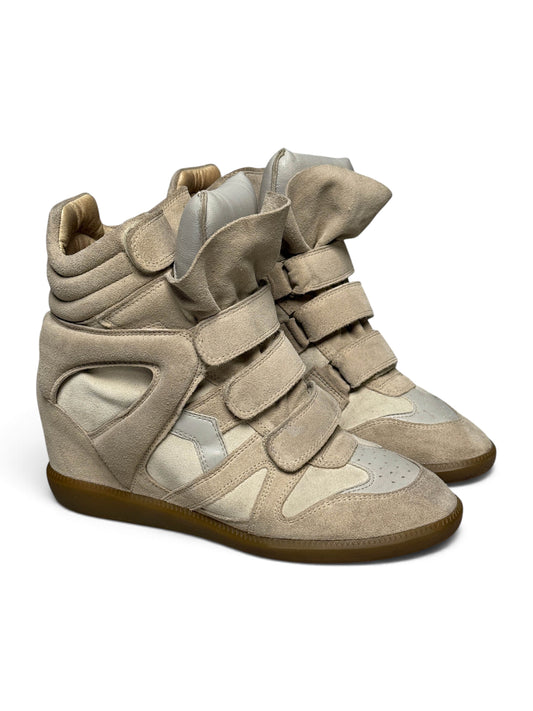 Isabel Marant Bekett Wedge Sneaker Beige/White (40)