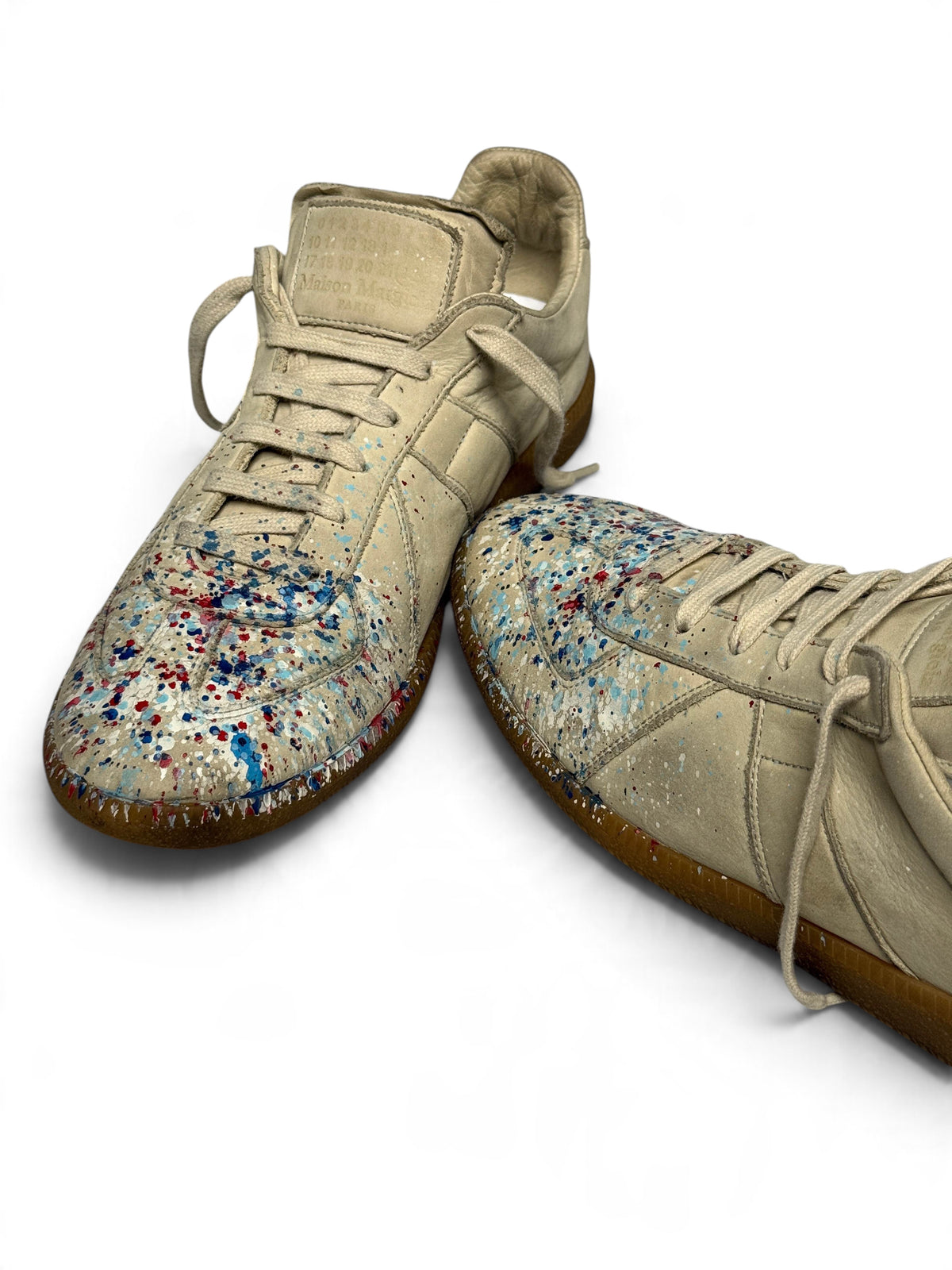 Maison Margiela Replica Low Paint Splatter Cream