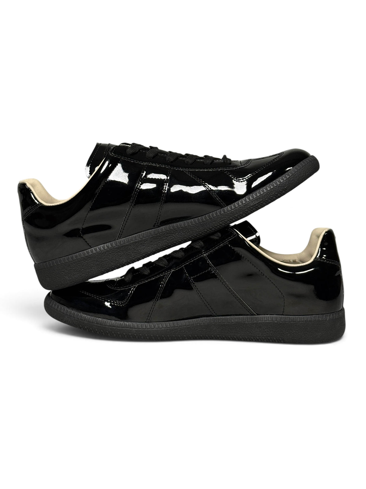 Maison Margiela Black Patent Leather GATs (41)