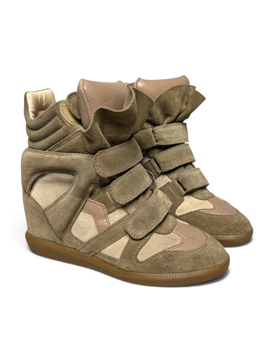 Isabel Marant Bekett Wedge Sneaker Taupe (37)