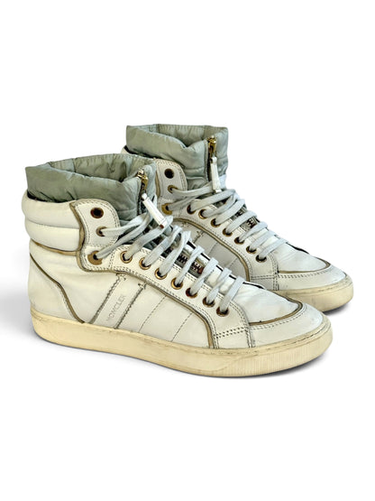 Moncler Hybrid Leather High-Top Sneakers (39)