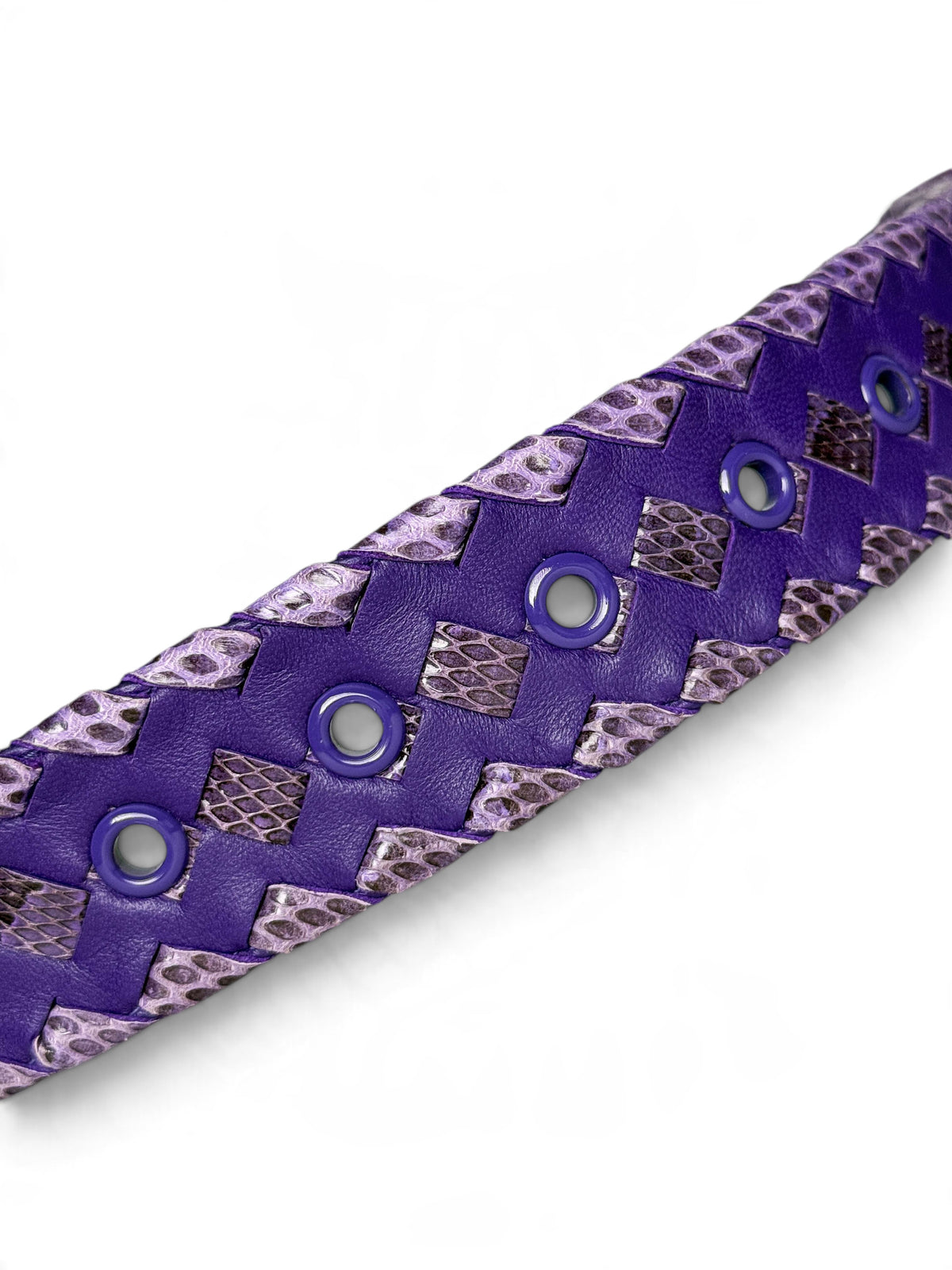 Bottega Veneta Intrecciato Python Leather Belt