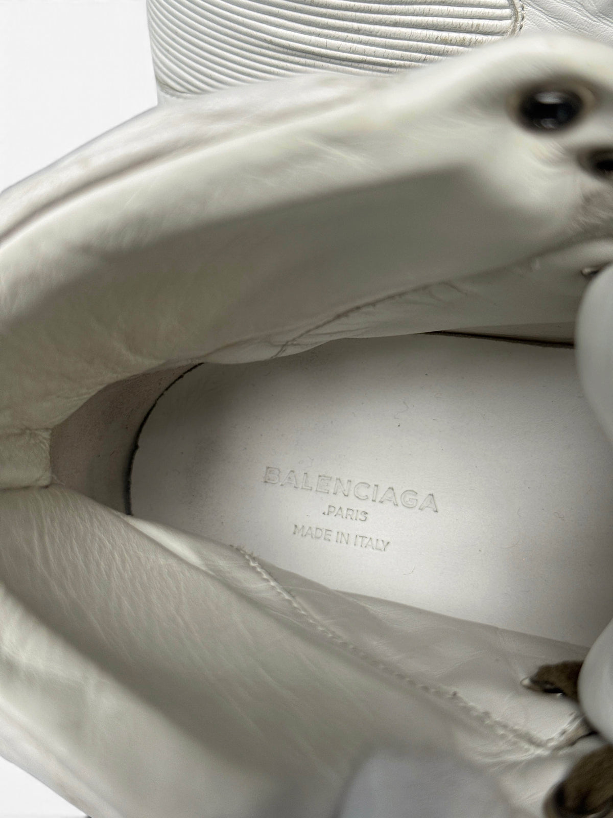 Balenciaga High-Tops Suede and Plisse Leather