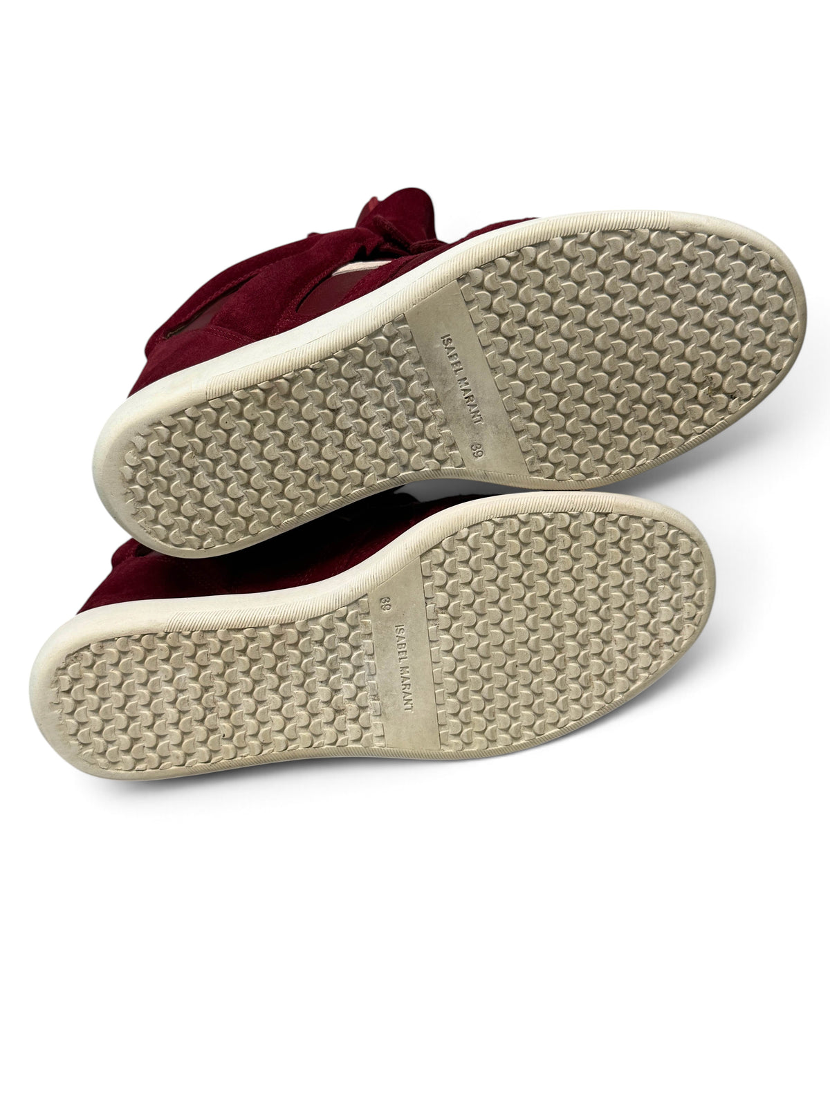Isabel Marant Bekett Wedge Sneaker Dark Red/White