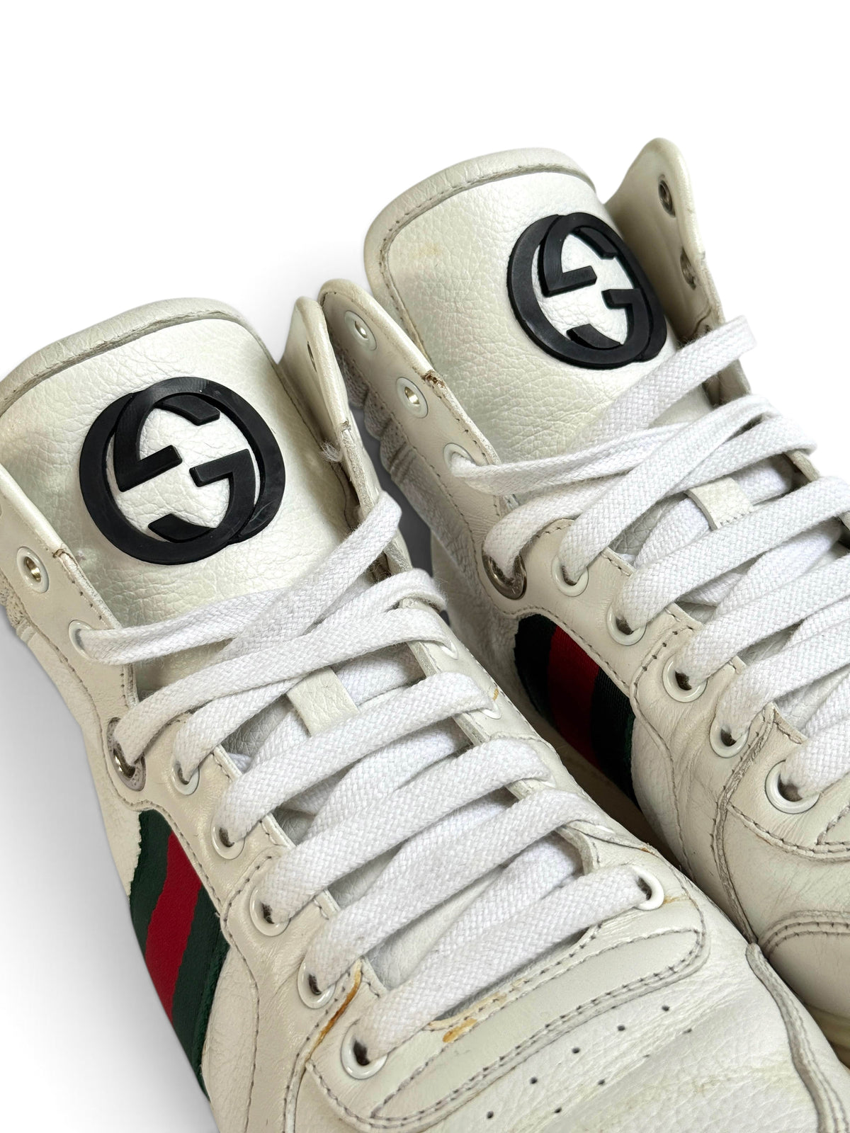 Gucci Retro High-Top Sneakers White (38)