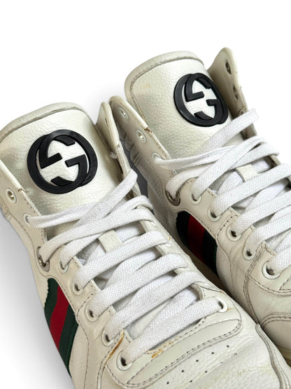 Gucci Retro High-Top Sneakers White (38)