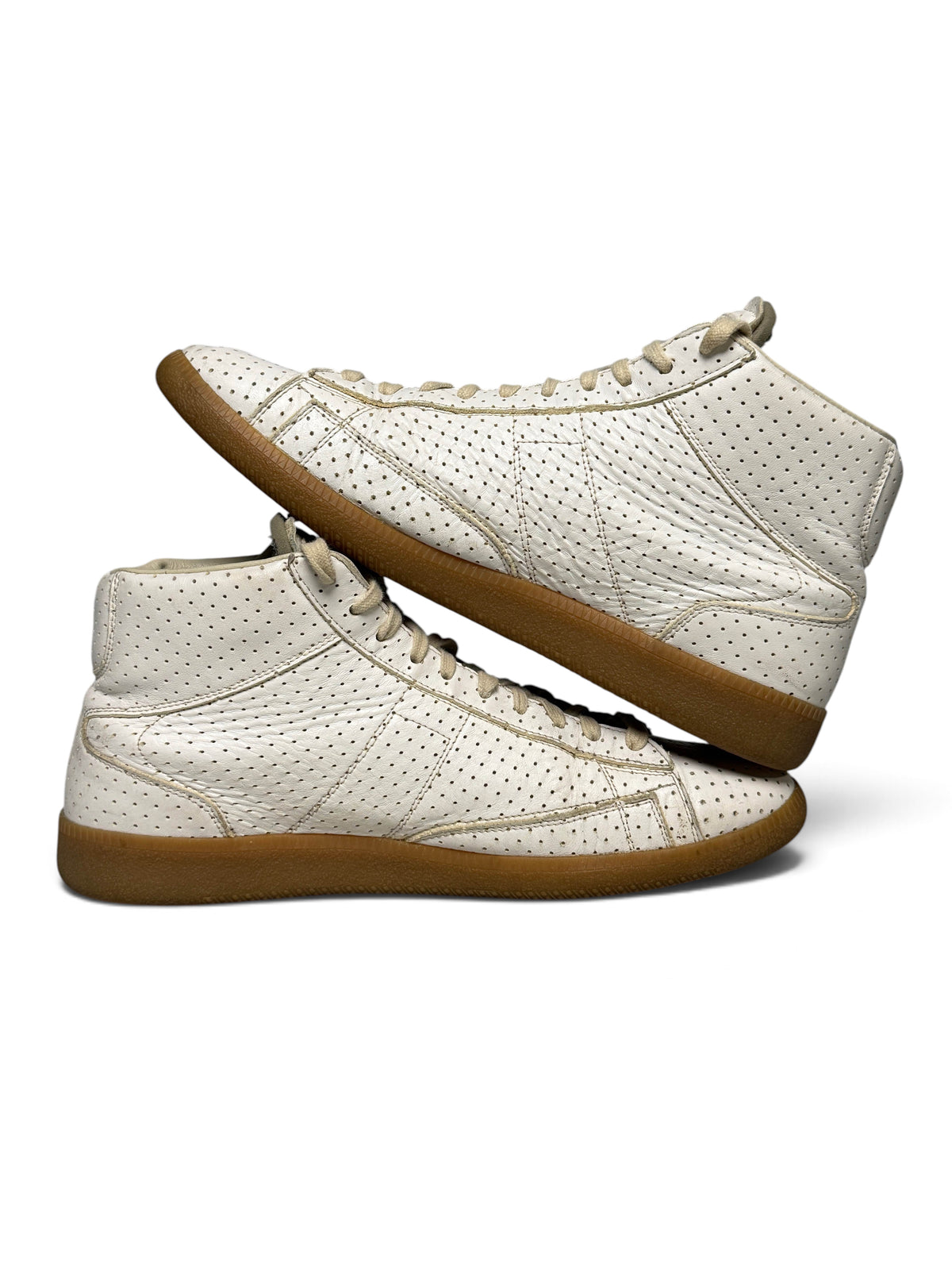 Maison Margiela High-Top Perforated Leather White (45)