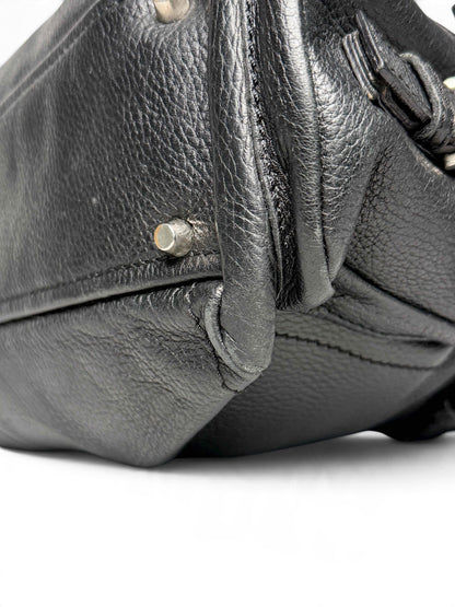 Prada Vitello Daino Black Leather Tote Bag