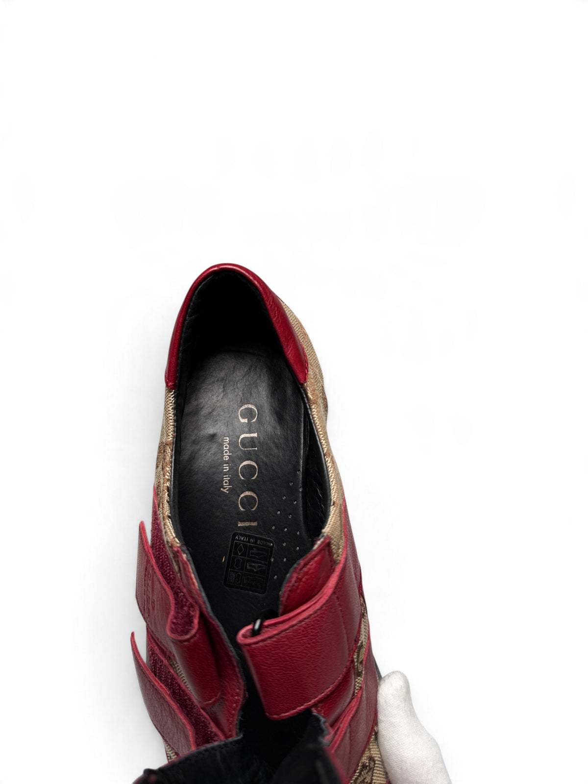 Gucci Vintage Monogram Sneaker Leather/Canvas Red