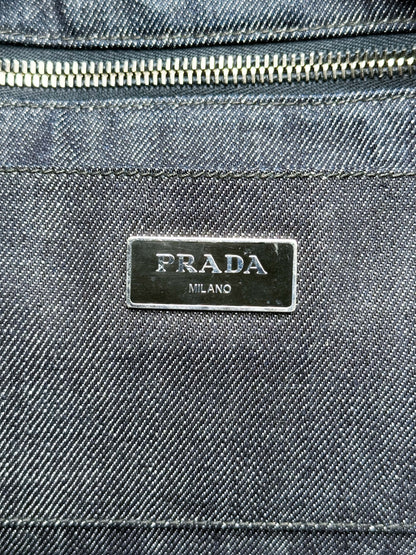 Prada Denim Canapa Bijoux Tote Bag