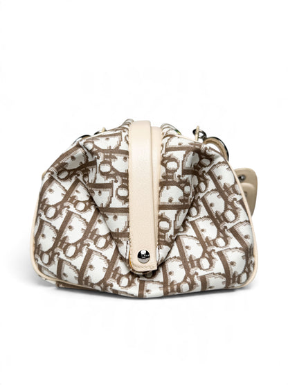 Dior 2005 Diorissimo Floral Embroidered Trotter Bag