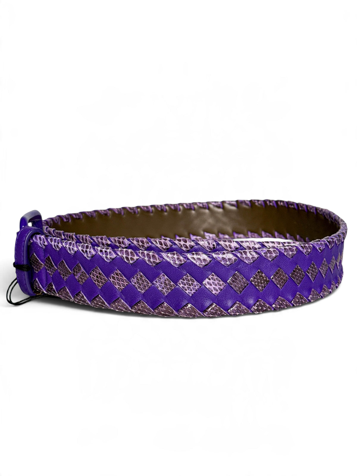 Bottega Veneta Intrecciato Python Leather Belt