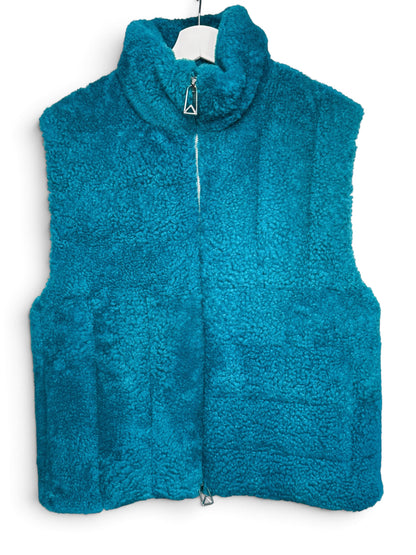 Bottega Veneta Shearling Padded Vest Turquoise (M)