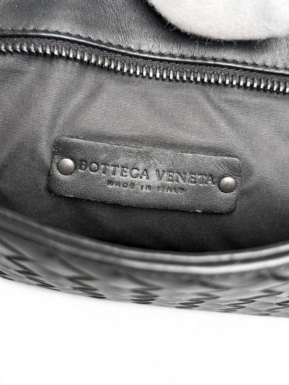 Bottega Veneta Intrecciato Messenger Bag Black