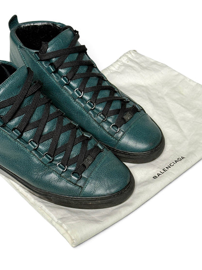 Balenciaga Arena High Full Grain Leather Petrol (44.5)