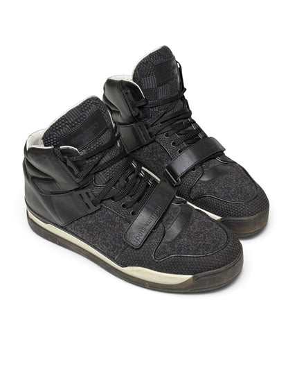 Louis Vuitton SS2015 Black Trailblazer Knit/Leather Strap Sneaker (44)