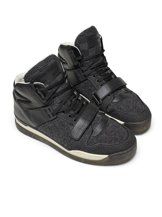 Louis Vuitton SS2015 Black Trailblazer Knit/Leather Strap Sneaker (44)