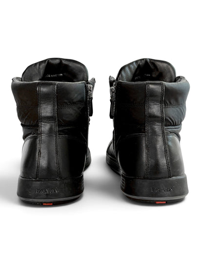 Prada Retro Hightops Black Fabric/Leather (44)