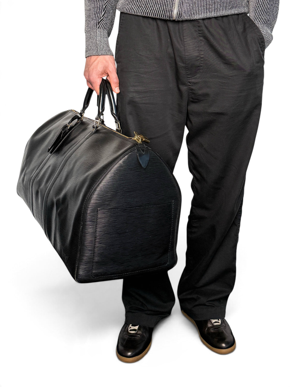 Louis Vuitton 1993 Keepall 55 Black Epi Leather